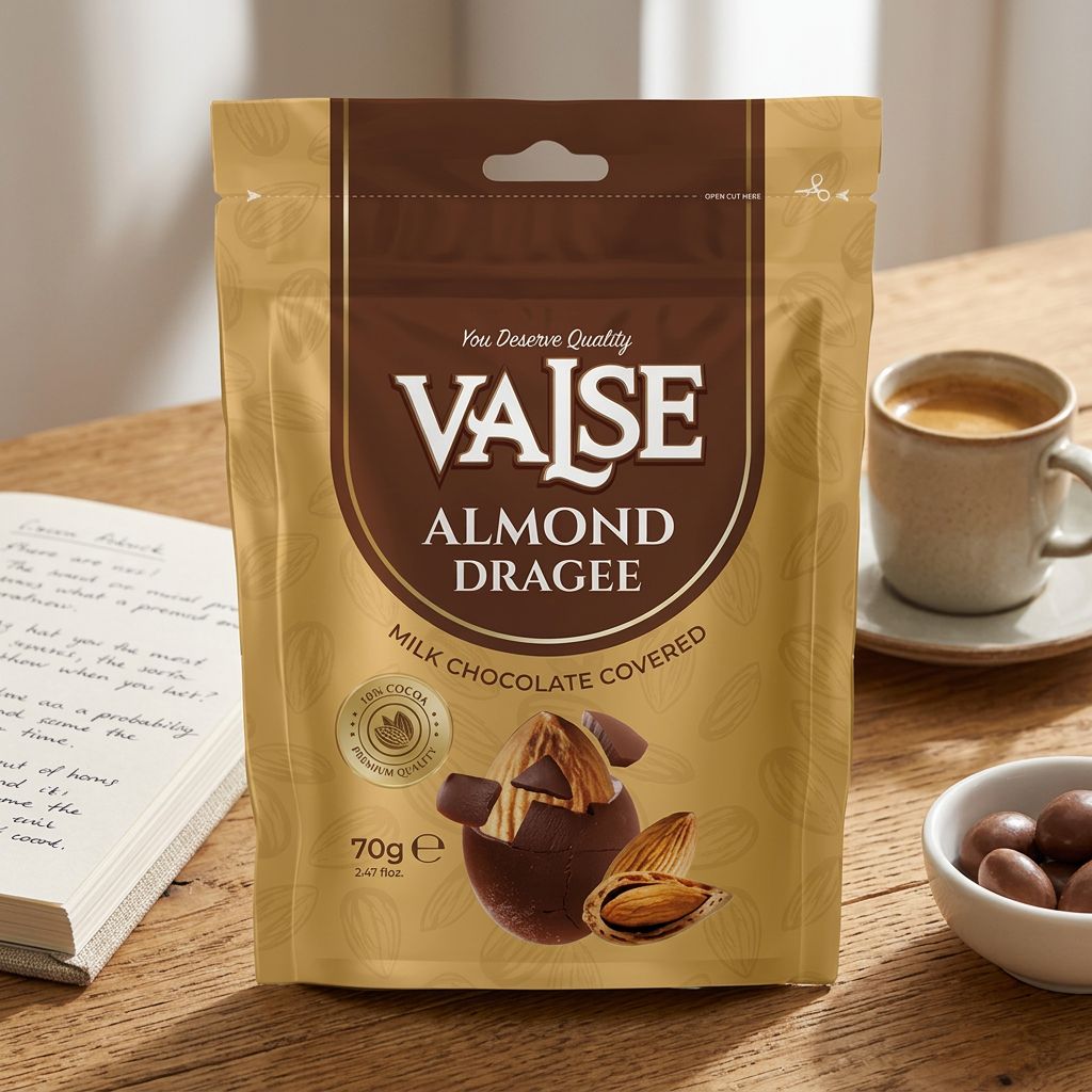 Valse Dragee amandes chocolat au lait, confiserie premium croquante et fondante, disponible sur My American Shop