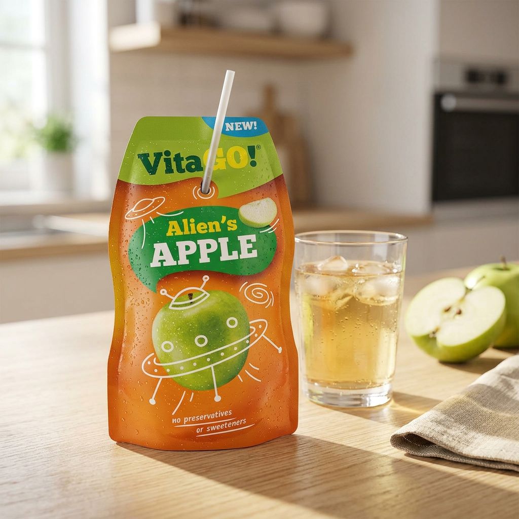 Vitago Apple, boisson pomme importée acidulée en bouteille, disponible sur My American Shop