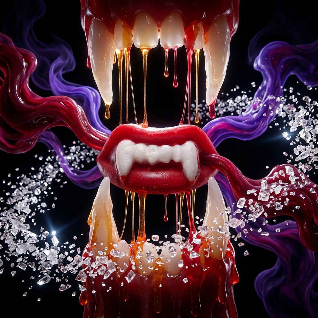 Wax-O-Wax Wax Fangs, crocs de vampire en cire comestible sucrée, bonbon américain rétro, disponible sur My American Shop