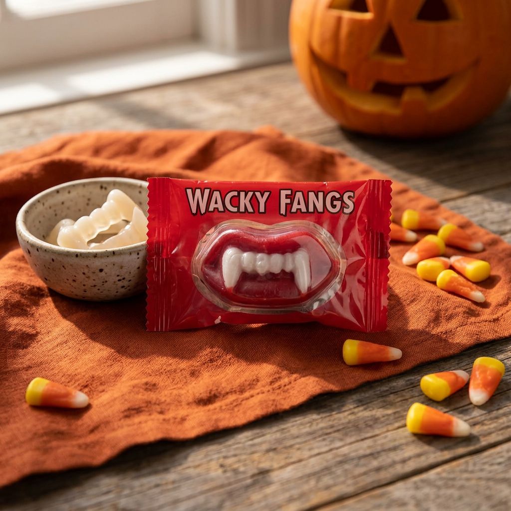 Wax-O-Wax Wax Fangs, crocs de vampire en cire comestible sucrée, bonbon américain rétro, disponible sur My American Shop