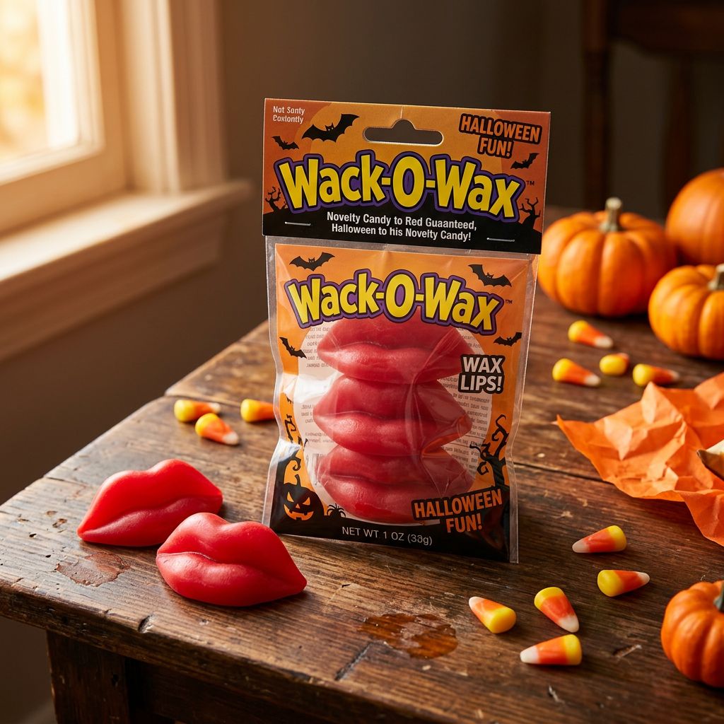 Wax-O-Wax Wax Lips, bonbon américain en cire en forme de lèvres, importé des USA, disponible sur My American Shop