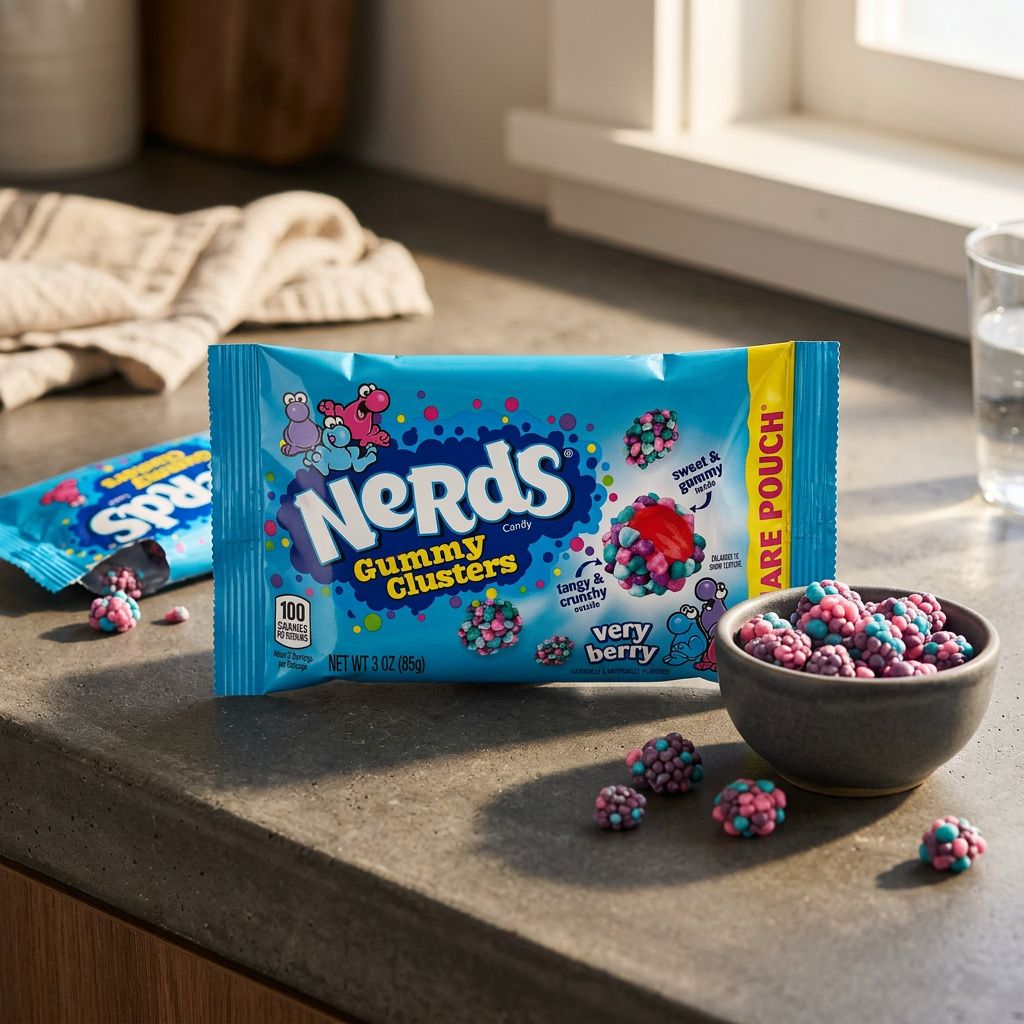 Nerds Gummy Clusters Very Berry, bonbons américains fruits rouges gummy et croustillants, importés des USA, disponible sur My American Shop