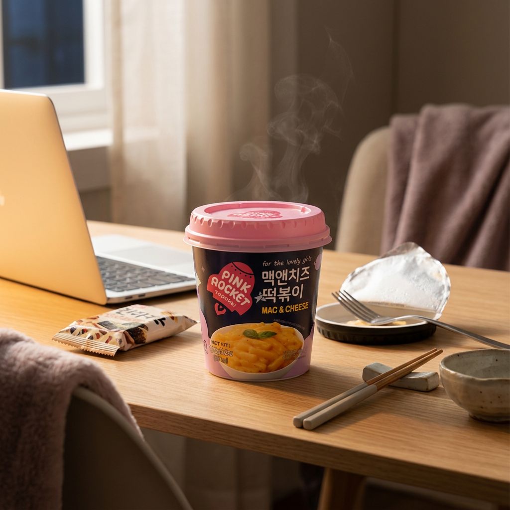Youngpoong Pink Rocket Cup Topokki Mac & Cheese
