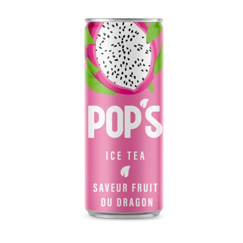 Pop's Ice Tea Dragon Fruit Can