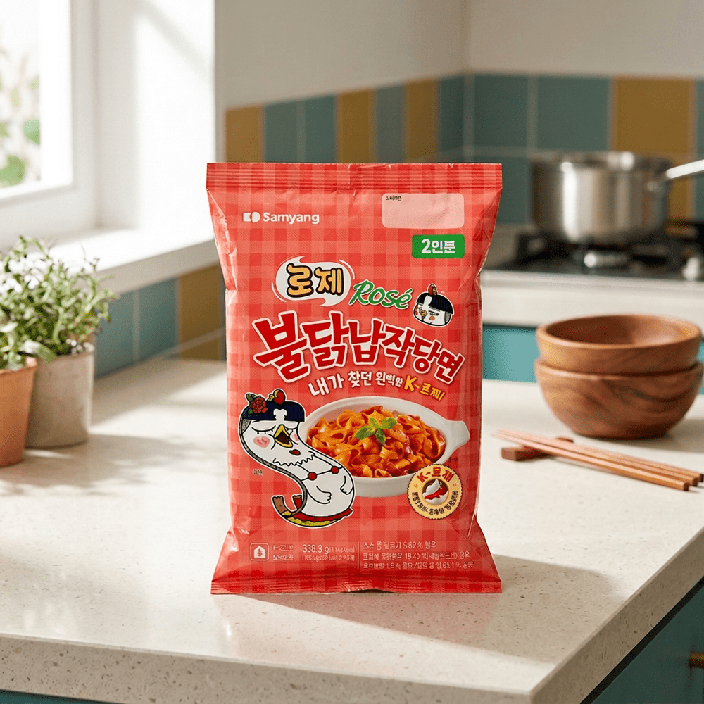Samyang Buldak Pouch Sangmyeon Rosé ramen coréen crémeux et épicé