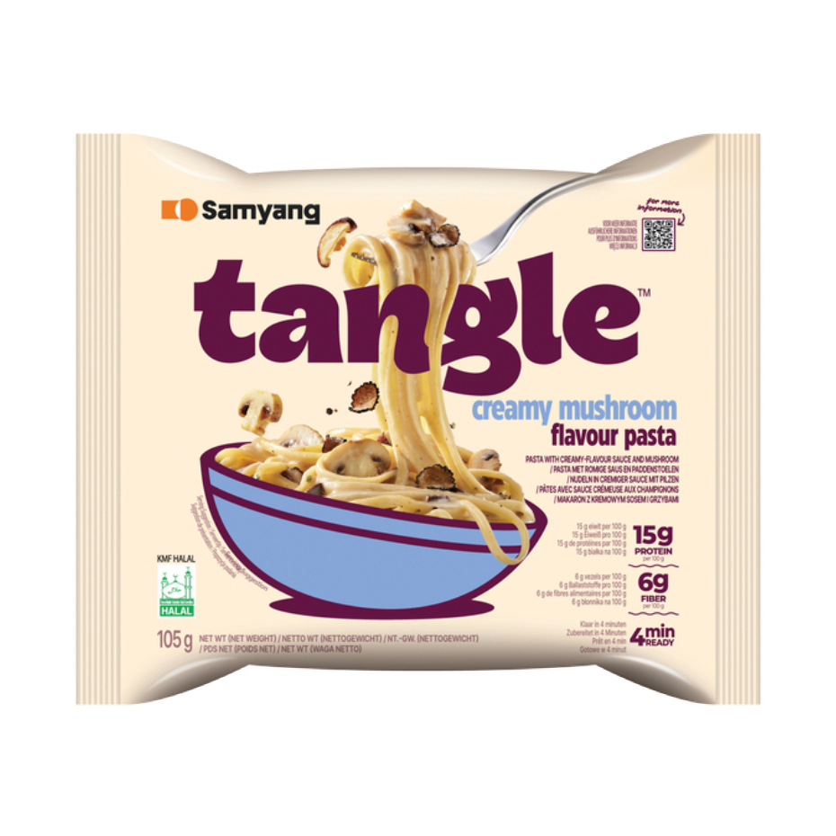 Samyang Tangle Pasta Mushroom Cream 105g : pâtes coréennes champignons shiitake sauce crème