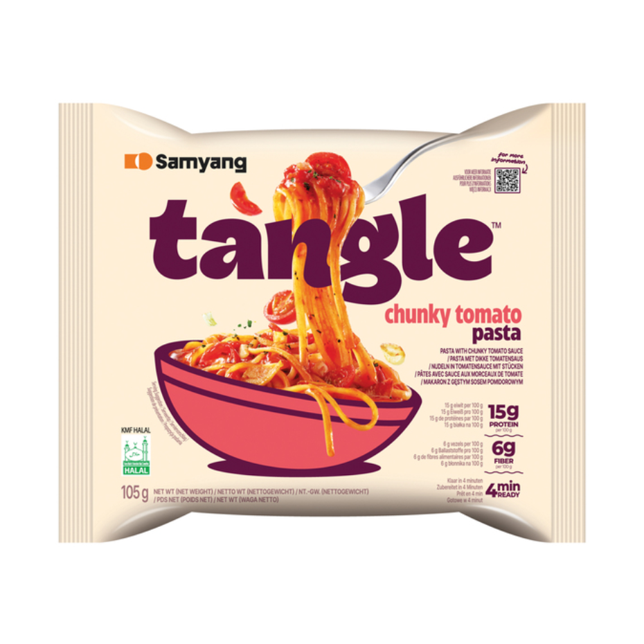 Samyang Tangle Pasta Tomato Sauce 105g : pâtes coréennes sauce tomate basilic origan