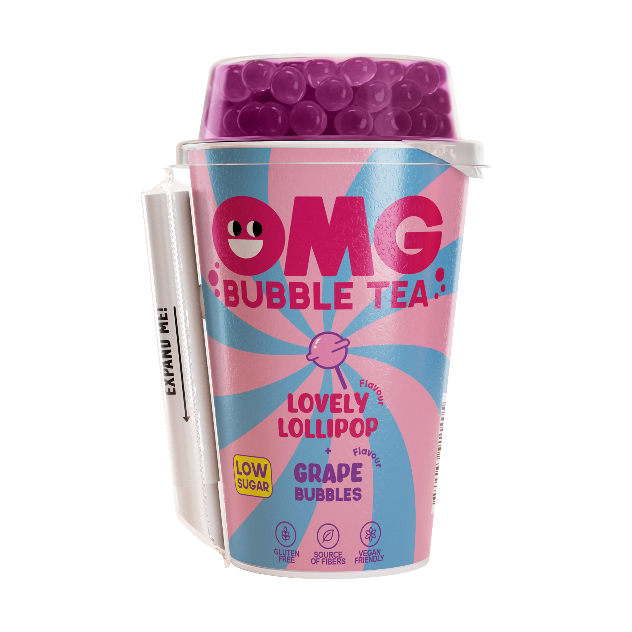 OMG Bubble Tea Lovely Lollipop and Grape - My American Shop