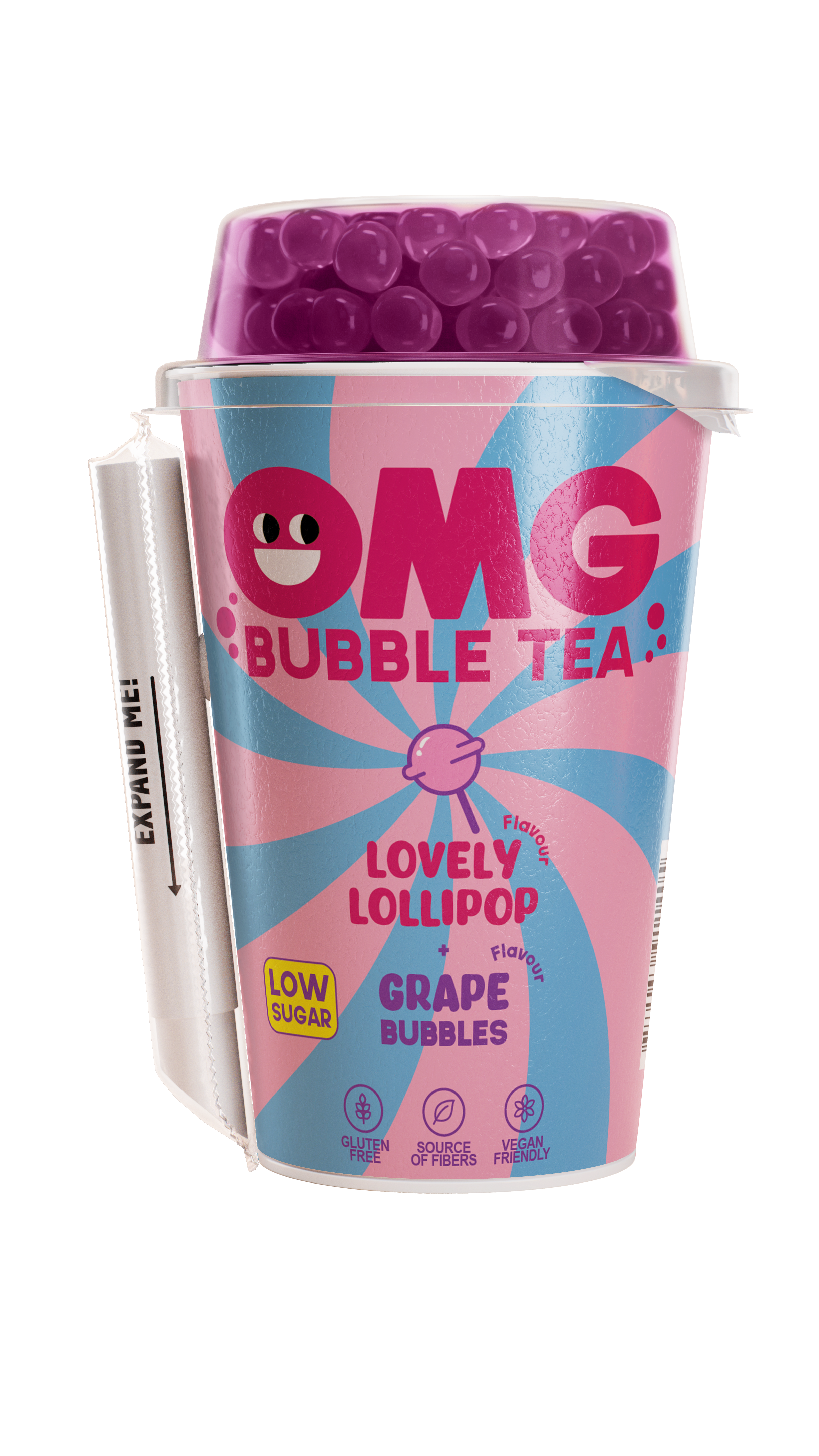 OMG Bubble Tea Lovely Lollipop and Grape - My American Shop