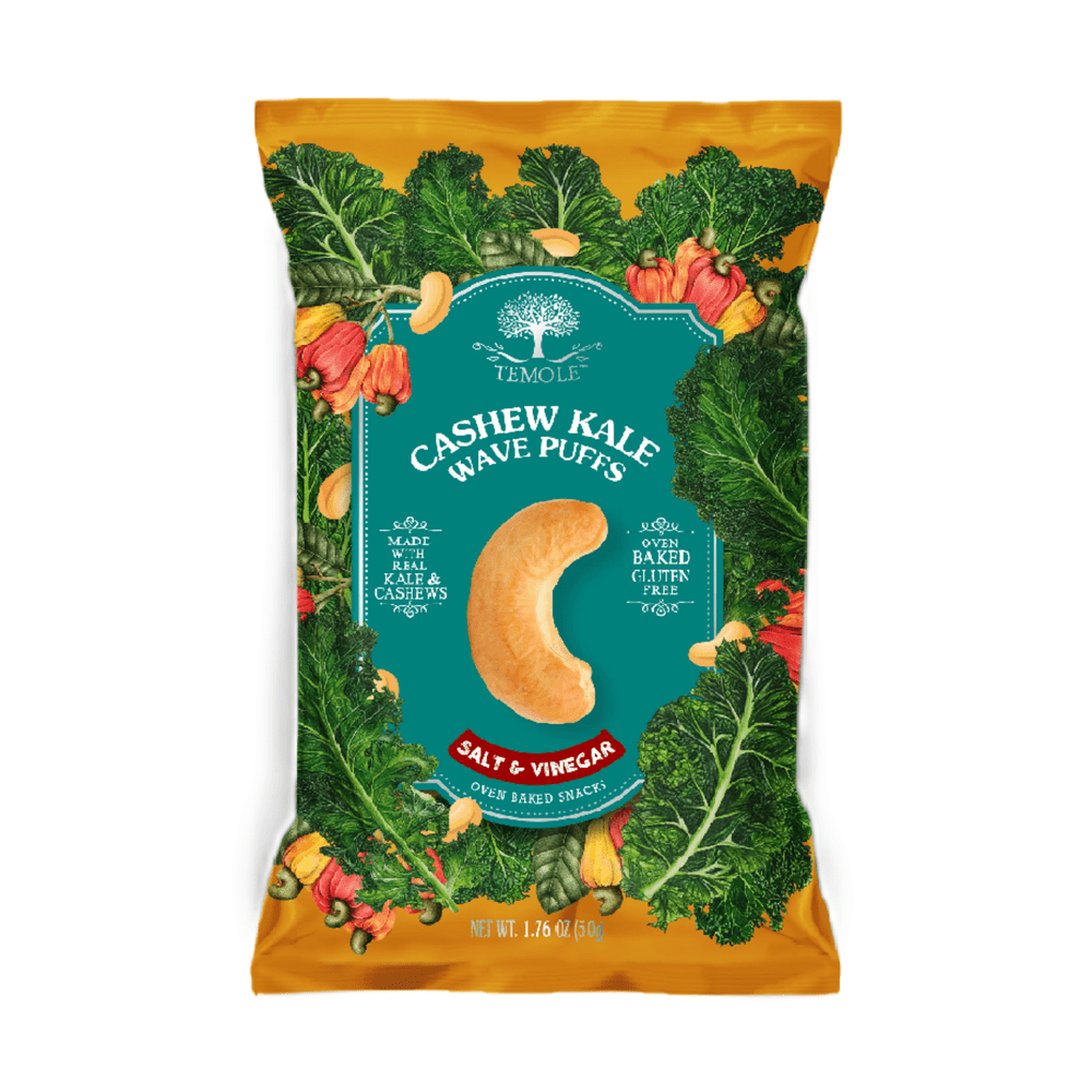 Temole Cashew Kale Wave Puffs Salt & Vinegar