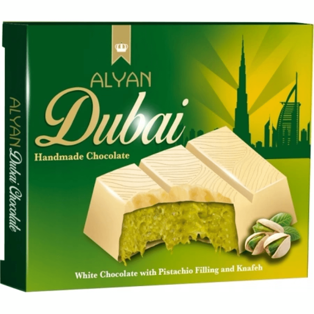 Alyan Dubai White Chocolate Crunchy Knafeh and Pistachio