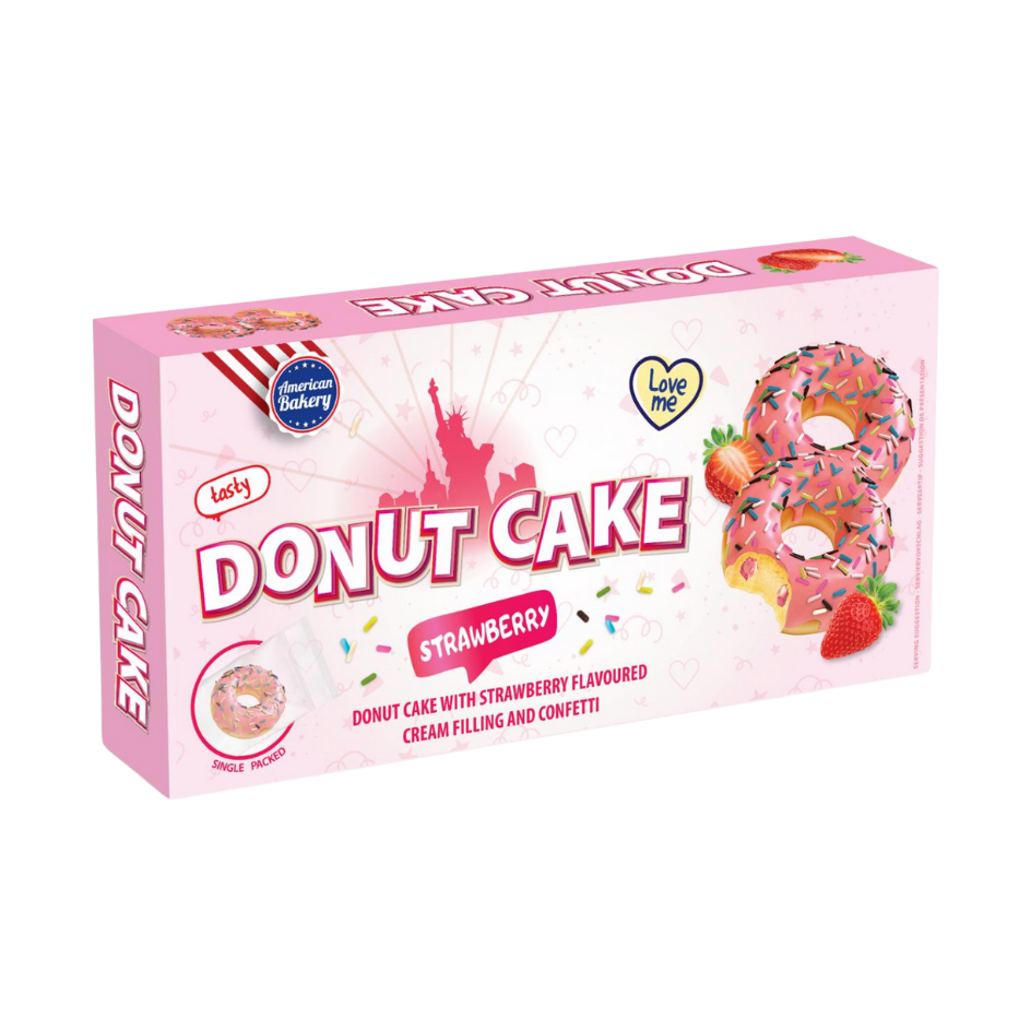 American Bakery Donut Cake Strawberry - My American Shop