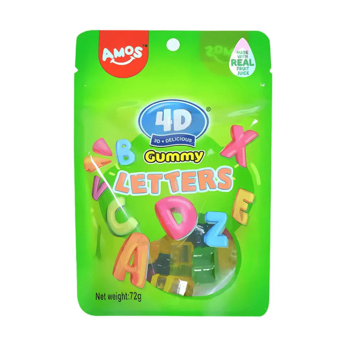 Amos 4D Gummy Letters - My American Shop