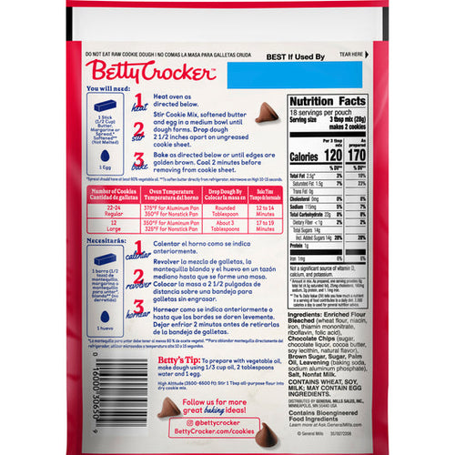Betty Crocker Cookie Mix Chocolate Chip My American Shop