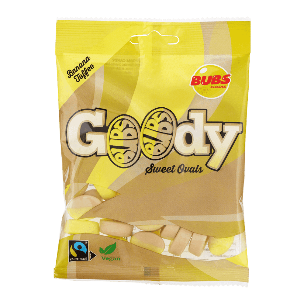 Bubs Godis Goody Sweet Ovals Banana - My American Shop