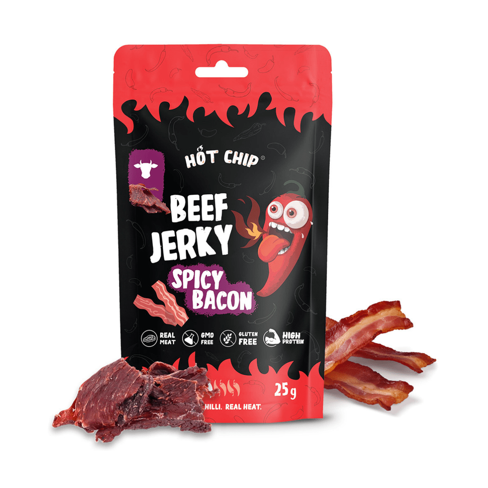 Hot Chip Beef Jerky Spicy Bacon - My American Shop