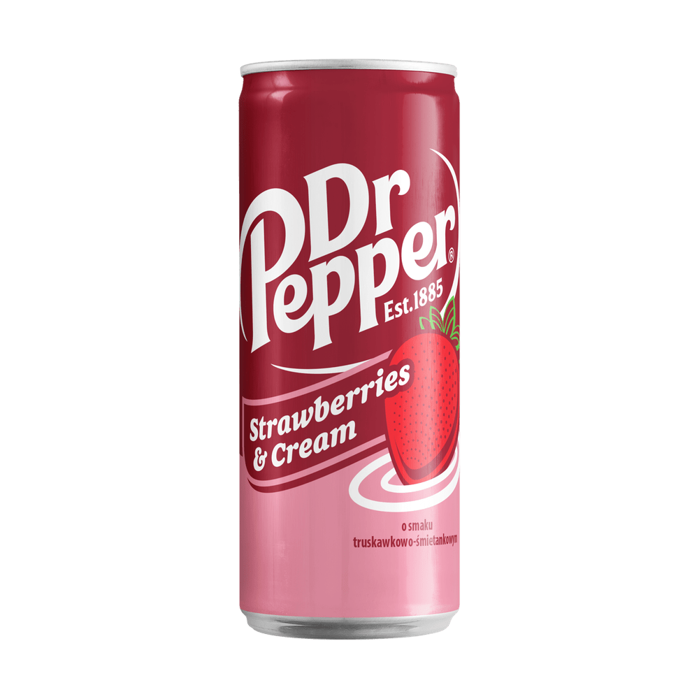 Dr Pepper Slim Can Strawberries & Cream - My American Shop