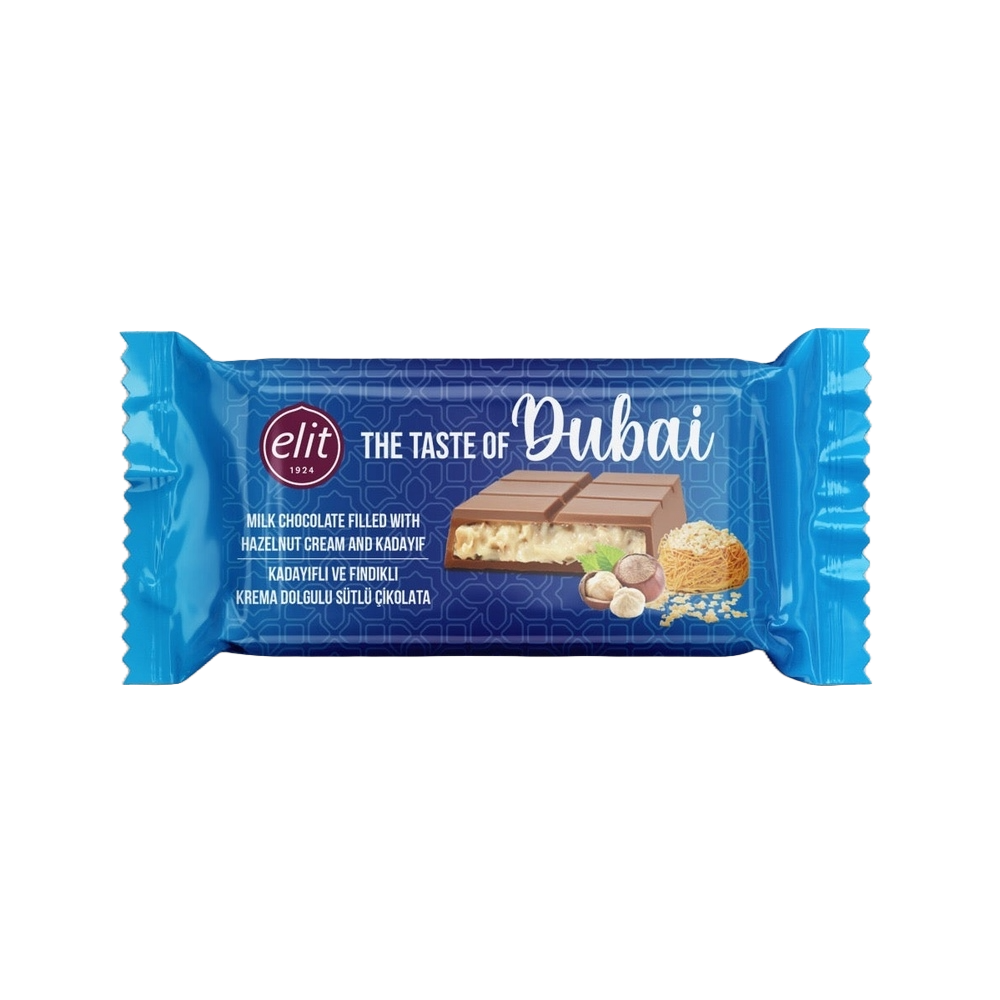 Elit Dubai Milk Chocolate Hazelnut Cream & Kadayif - My American Shop
