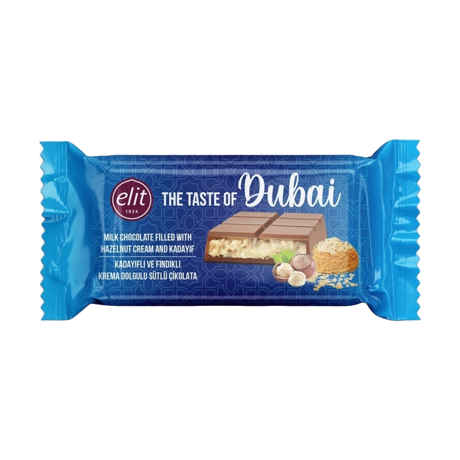 Elit Dubai Milk Chocolate Hazelnut Cream & Kadayif - My American Shop