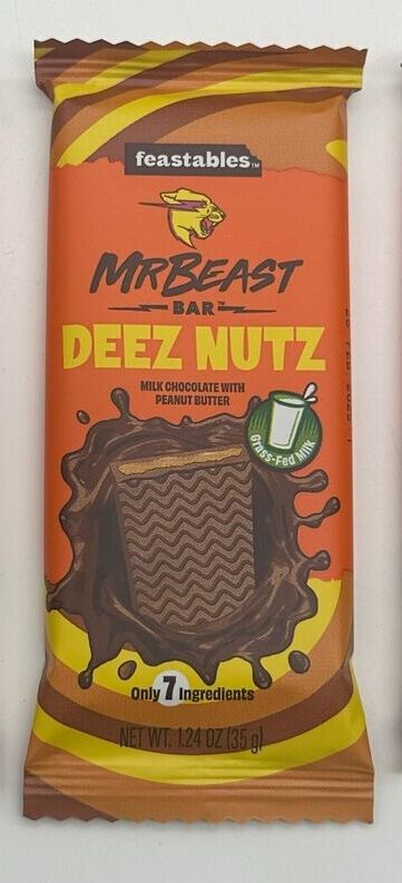 Mr Beast Feastables Chocolate Bar Deez Nutz Small - My American Shop