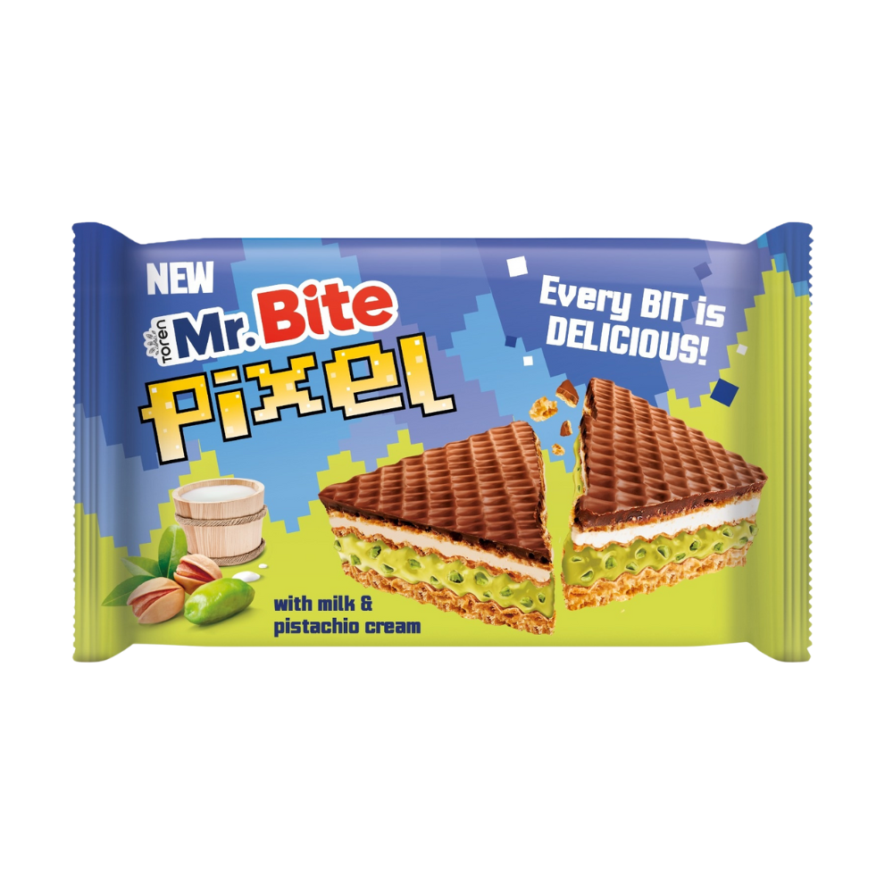 Mr.Bite Pixel Chocolate Milk and Pistcahio Cream - My American Shop