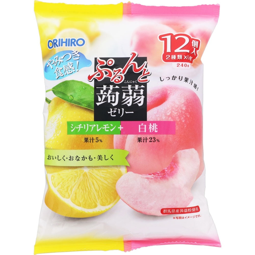 Orihiro Konjac Jelly Lemon and Peach - My American Shop France