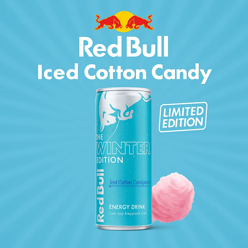 Red Bull The Winter Edition Sugarfree Iced Cotton Candy - My American Shop