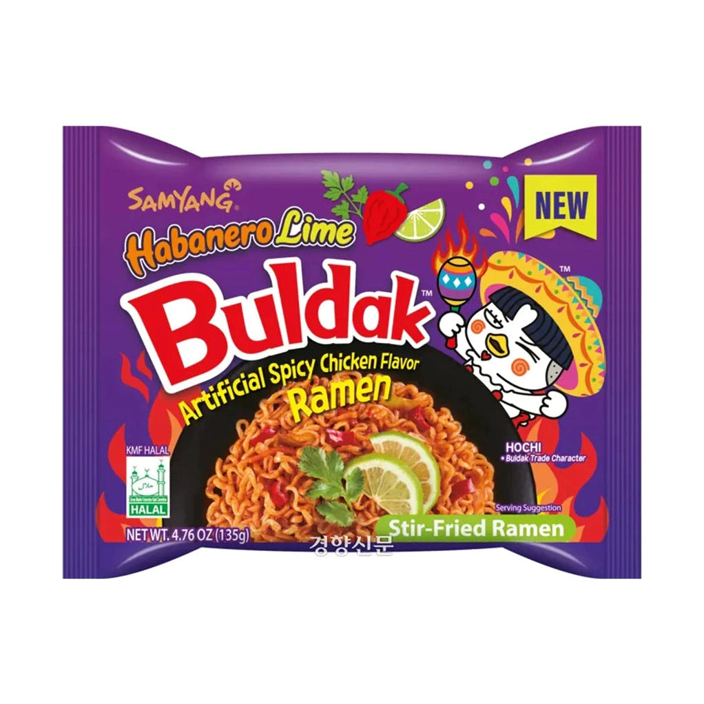 Samyang Ramen Hot Chicken Habanero Lime 135g : ramen coréen épicé habanero citron vert