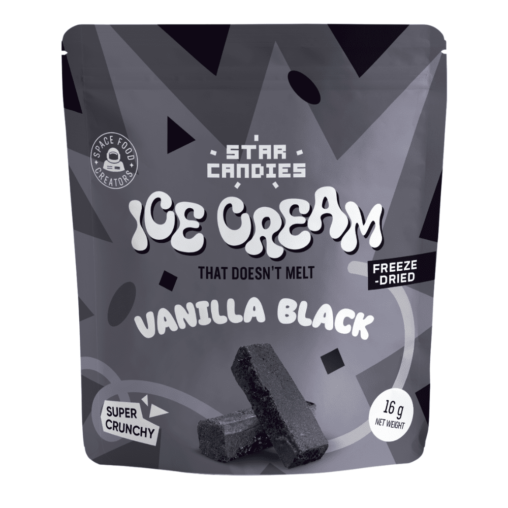 Star Candies Freeze-Dried Ice Cream Black Vanilla Small