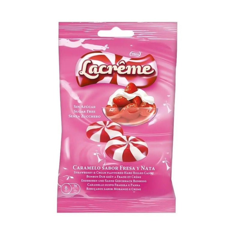 Vidal Lacrême Sugar Free Strawberry & Cream Big - My American Shop