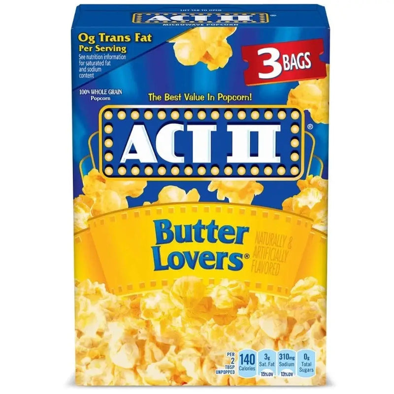 Act 2 Pop Corn Butter Lovers - My American Shop France