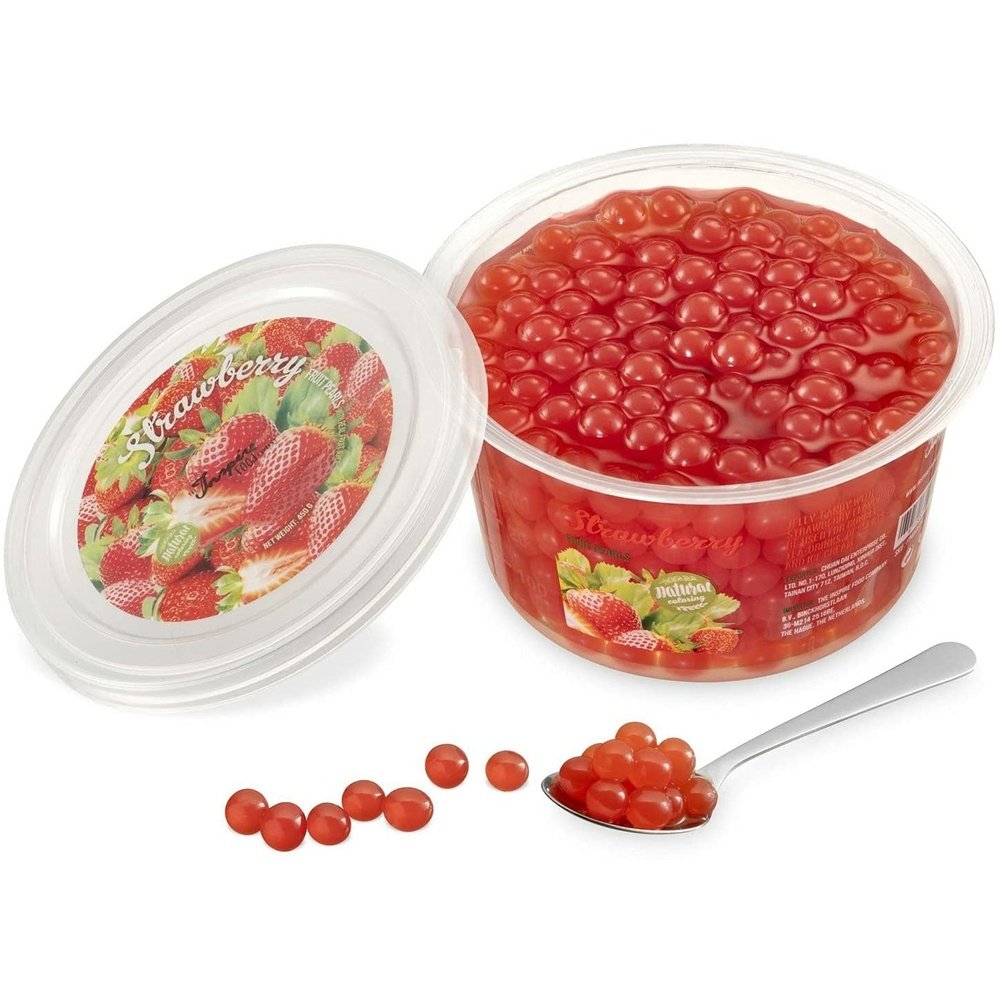 Bubble Tea Popping Fruit Pearls Strawberry - My American Shop