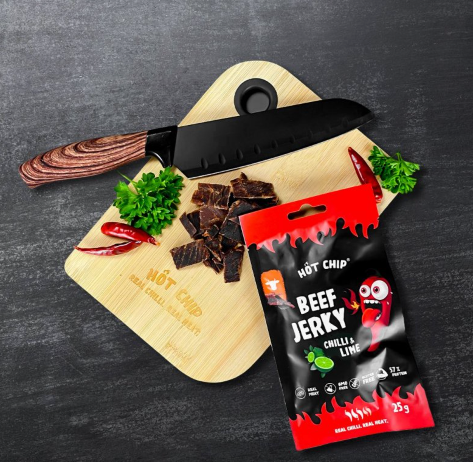 Hot Chip Beef Jerky Chilli & Lime - My American Shop