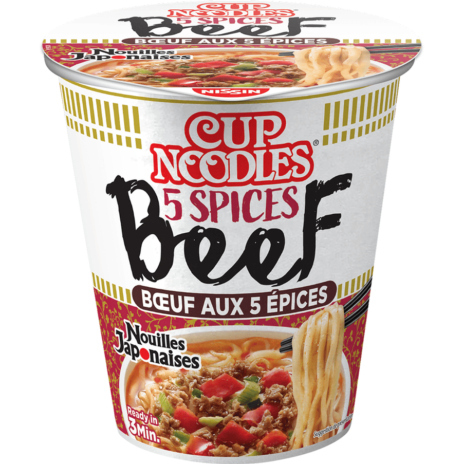 Nissin Cup Noodles 5 Spices Beef - My American Shop