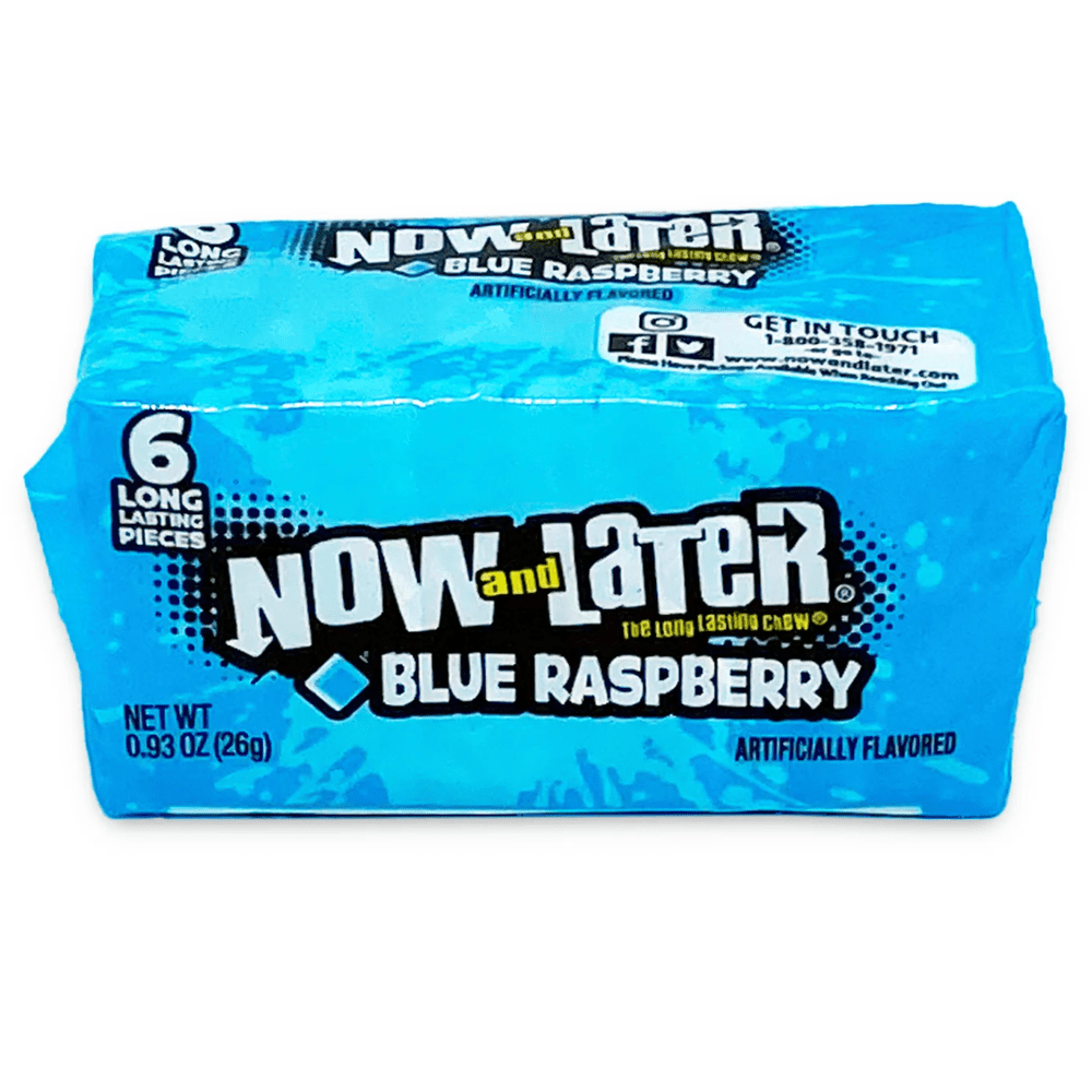 Now And Later Long Lasting Chews Blue Raspberry - My American Shop France