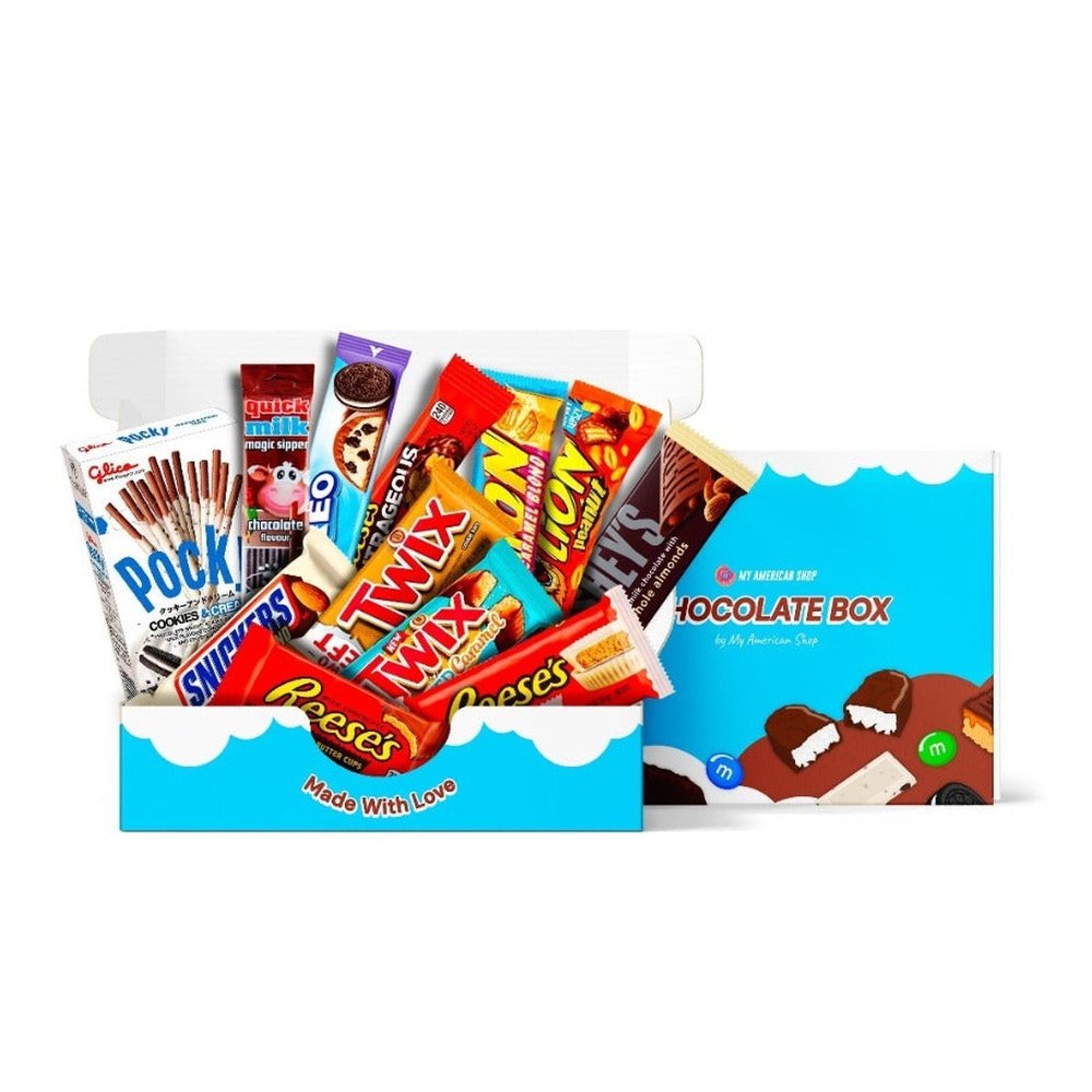 BOX DÉCOUVERTE USA XXL, Boite de Bonbons et Chocolat, Assortiment  Américain de Friandises