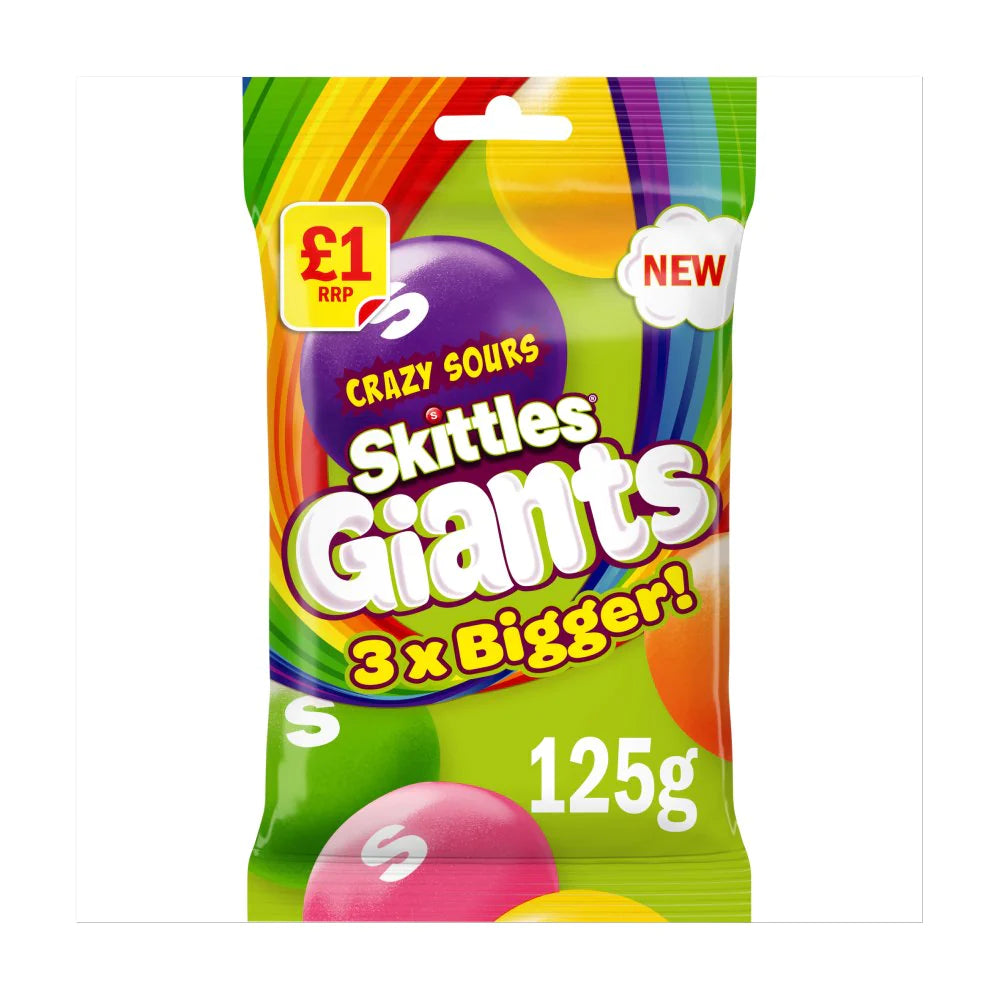 Skittles Giants Sour Sweets Pouch Bag - My American Shop France