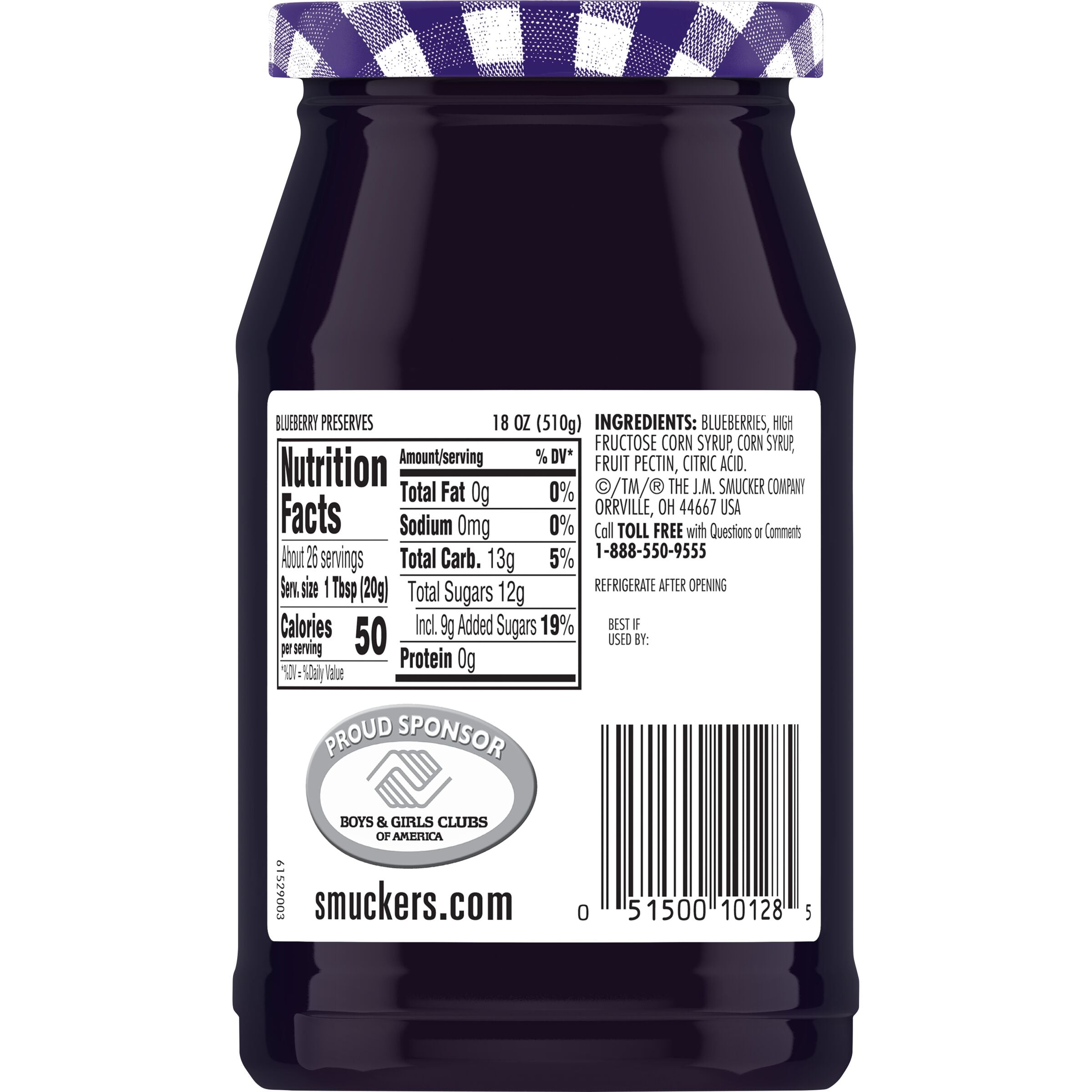 SMUCKER’S BLUEBERRY PRESERVES - My American Shop