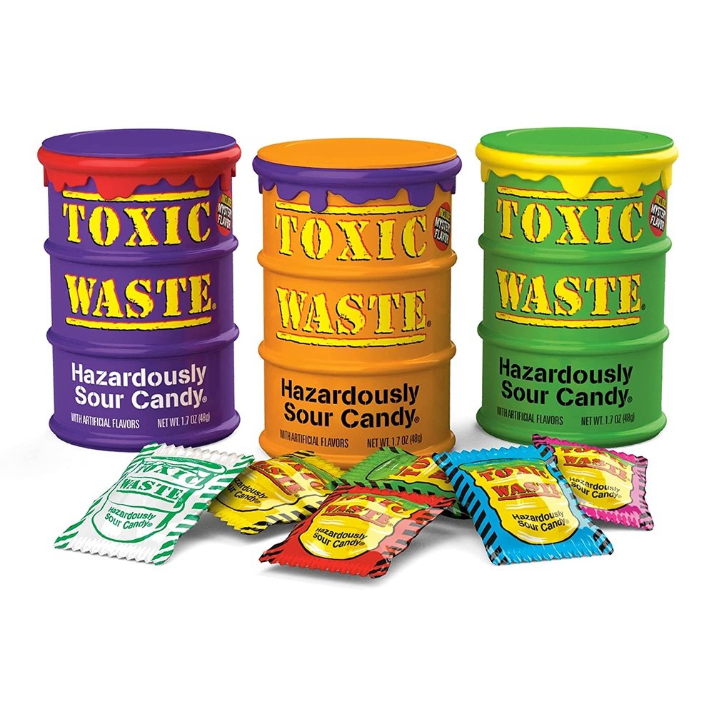 Toxic Waste Hazardously Sour Candy - My American Shop France