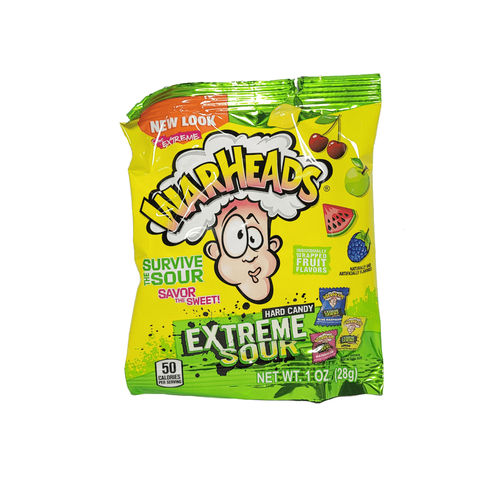 Warheads Extreme Sour Hard Candy Peg Bag Small - My American Shop