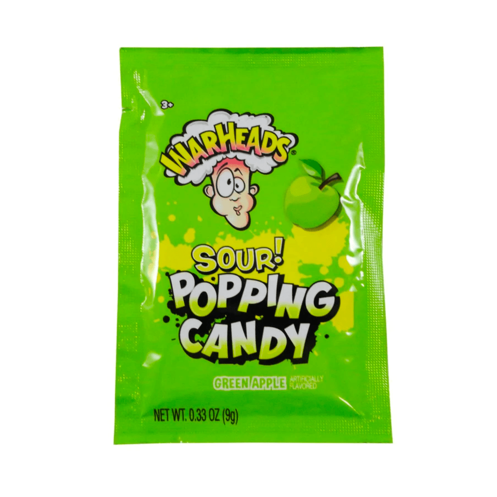 Warheads Sour Popping Candy Green Apple - My American Shop France